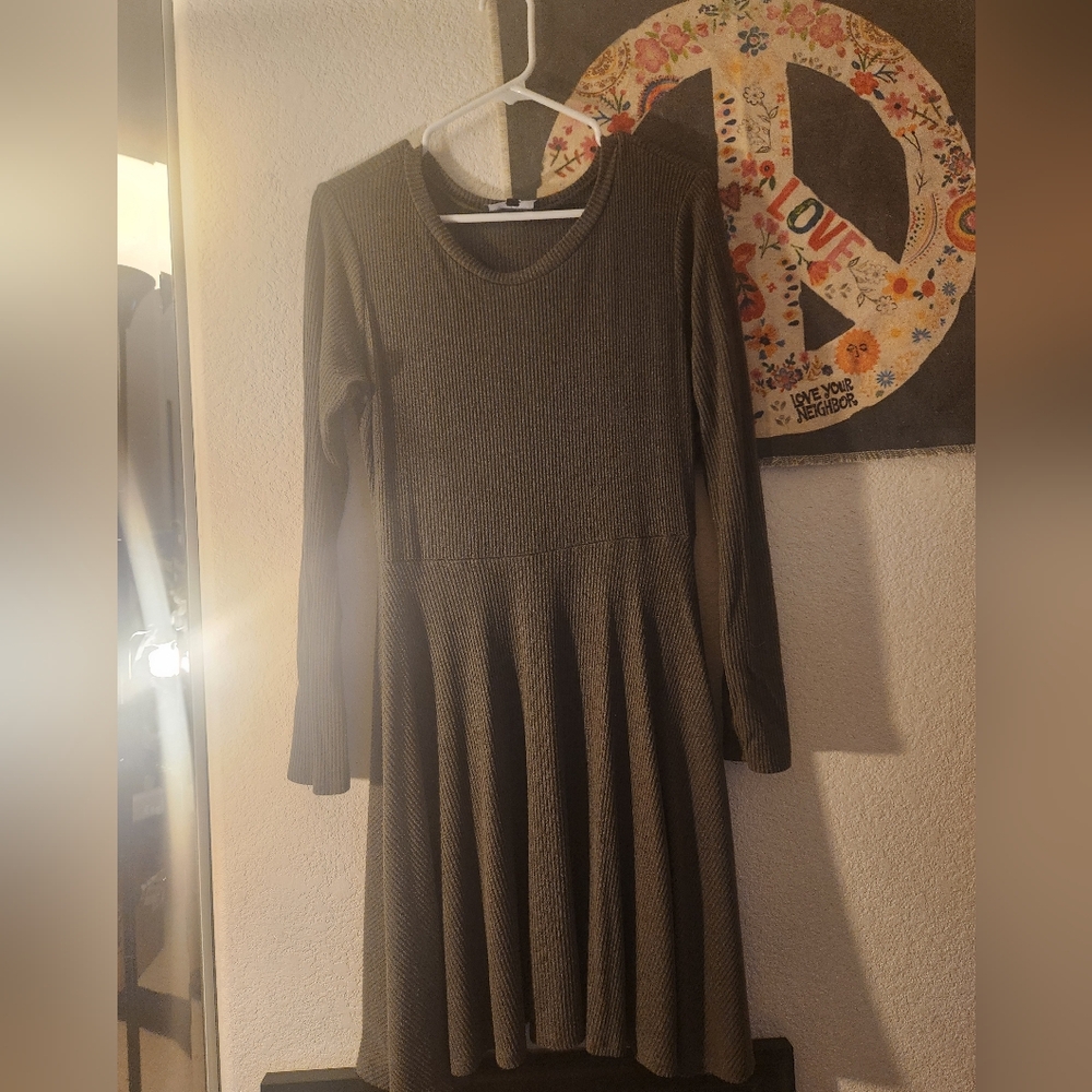 Lulu's XL Olive Long Sleeve Dress